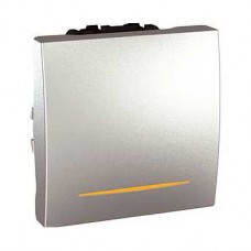 Va et vient lumineux (témoin) 16A à borne à vis 2M Aluminium