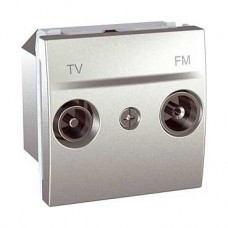 Prise TV/FM 2M Aluminium