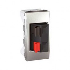 Unica - prise haut-parleur - 1 module - aluminium
