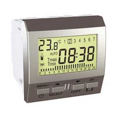 Thermostat à programmation hebdomadaire 230V CA 2M Aluminium