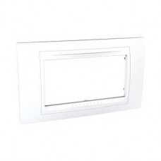 Blanc liseré Blanc plaque de finition 1 poste horizontal 4 M