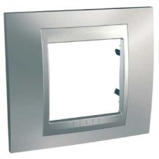 Plaque 2M simple Chrome satiné Aluminium