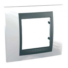 Plaque 2M simple Blanc techno Graphite