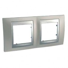 Plaque 4M double horizontal Nickel mat Aluminium