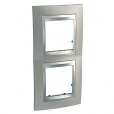 Plaque 4M double vertical Nickel mat Aluminium