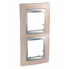 Plaque 4M double vertical Cuivre d'onyx Aluminium