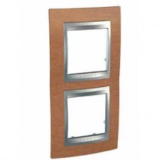 Plaque 4M double vertical Cerisier Aluminium
