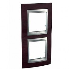 Plaque 4M double vertical Wengé Aluminium