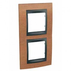 Plaque 4M double vertical Cerisier Graphite