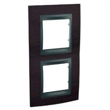 Plaque 4M double vertical Wengé Graphite