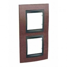 Plaque 4M double vertical Tabac Graphite