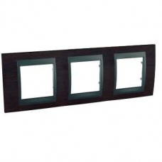 Plaque 6M triple horizontal Wengé Graphite