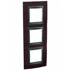 Plaque 6M triple vertical Wengé Graphite