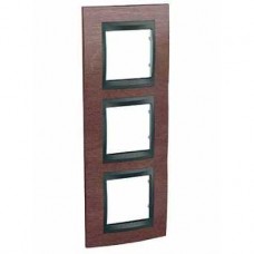 Plaque 6M triple vertical Tabac Graphite