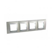 Plaque 8M quadruple horizontal Nickel mat Aluminium