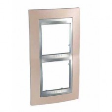 Plaque 4M double vertical cuivre onyx/Aluminium