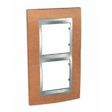 Plaque 4M double vertical cerise/Aluminium