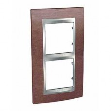 Plaque 4M double vertical tabac/Aluminium