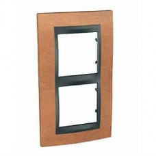 Plaque 4M double vertical cerise/Graphite