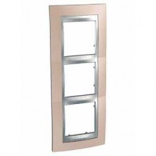 Plaque 6M triple vertical cuivre onyx/Aluminium