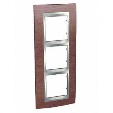 Plaque 6M triple vertical tabac/Aluminium