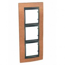 Plaque 6M triple vertical cerise/Graphite