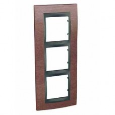 Plaque 6M triple vertical tabac/Graphite