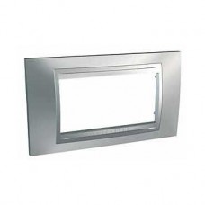 Plaque 4M simple Chrome satiné Aluminium