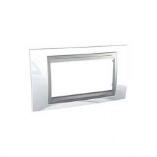 Plaque 4M simple Blanc techno Aluminium