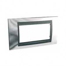 Plaque 4M simple Chrome brillant Graphite