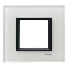 Plaque de finition 1 poste 2M Verre Blanc