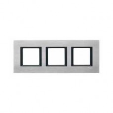 Plaque de finition 3 postes 3x2 M Aluminium Ice