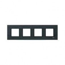Plaque de finition 4 postes 4x2 M Ardoise