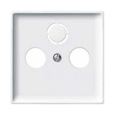 Plaque centrale Artec pour prises d'antenne 2 et 3 sorties, blanc