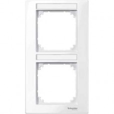Plaque double vertical blanc antimicrobien