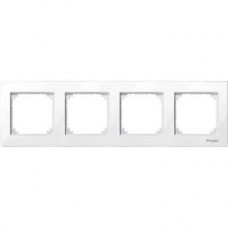 Plaque quad plan blanc antimicrobien