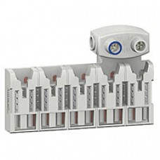 Répartiteur avec bornes d'alimentation Distri'clic XE-1P+N-63A-5 x 18 mm