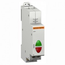Voyant double modulaire V-DEL intégrée-1 vert et 1 rouge-110..230V