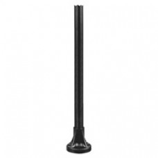 Tube support + pied de fixation l=800mm aluminium noir