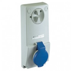 Prise verrouillable-32A-3P+T-200..250V CA-IP 44-sur panneau