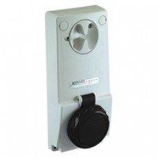 Prise verrouillable-32A-3P+T-480..500V CA-IP 65-sur panneau