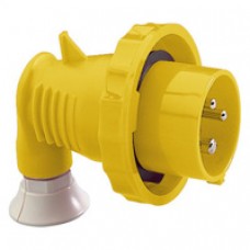 Fiche mobile coudée 32A 2PT 100-130V IP67 50-60HZ