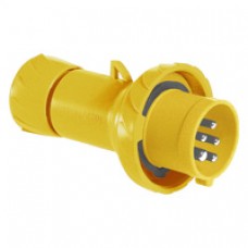 Fiche mobile industrielle-droite-16A-3P+N+T-100..130V CA-IP 67