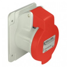 Socle prise droite-32A-IP44-380-3P-vis