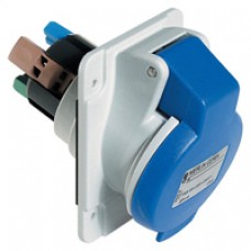 Socle de prise industrielle-coudée-16A-2P+T-200..250V CA-IP 44