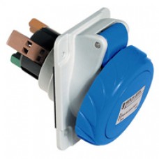 Socle de prise industrielle-coudée-32A-3P+T-200..250V CA-IP 67