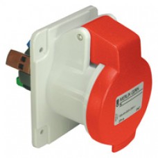 Socle de prise industrielle-droite-16A-2P+T-380..415V CA-IP 44