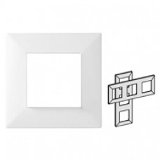 Plaque Classic 3 postes horizontale/verticale blanc