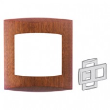 Plaque acajou double hor/ver 71mm Bois