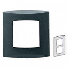 Plaque Design double vert Entraxe 57mm anthracite